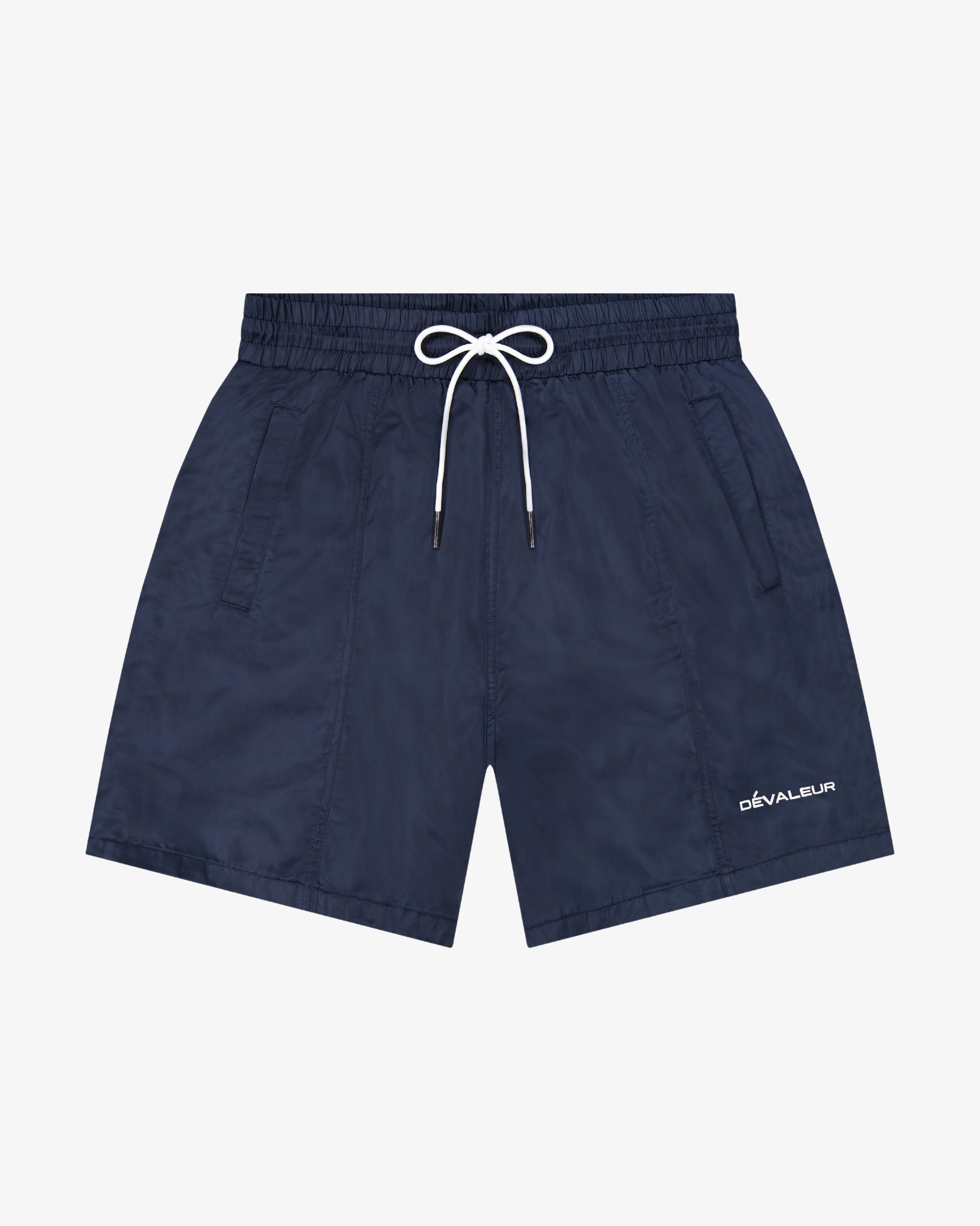 Navy blue satin short