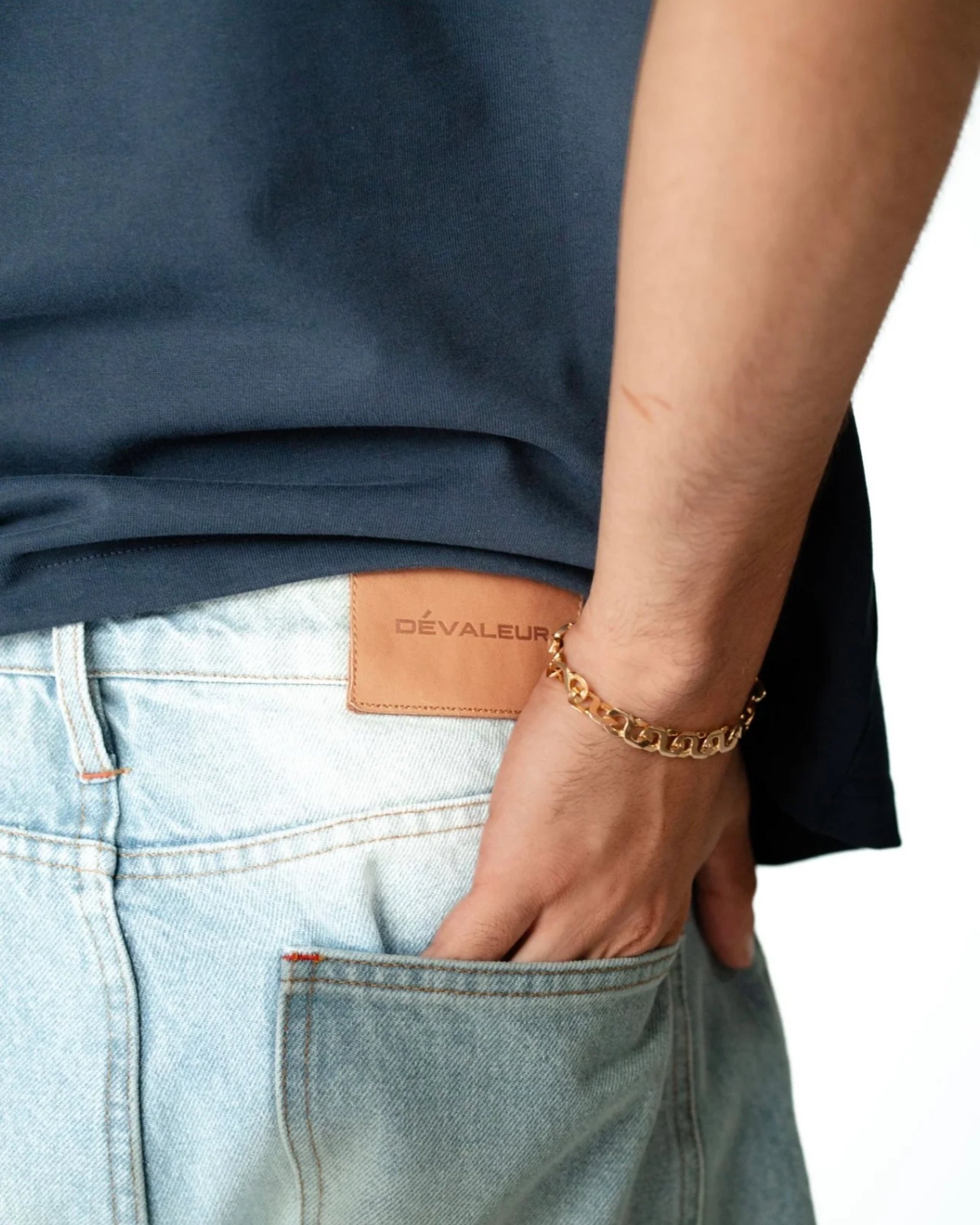 Straight Leg Denim Jeans